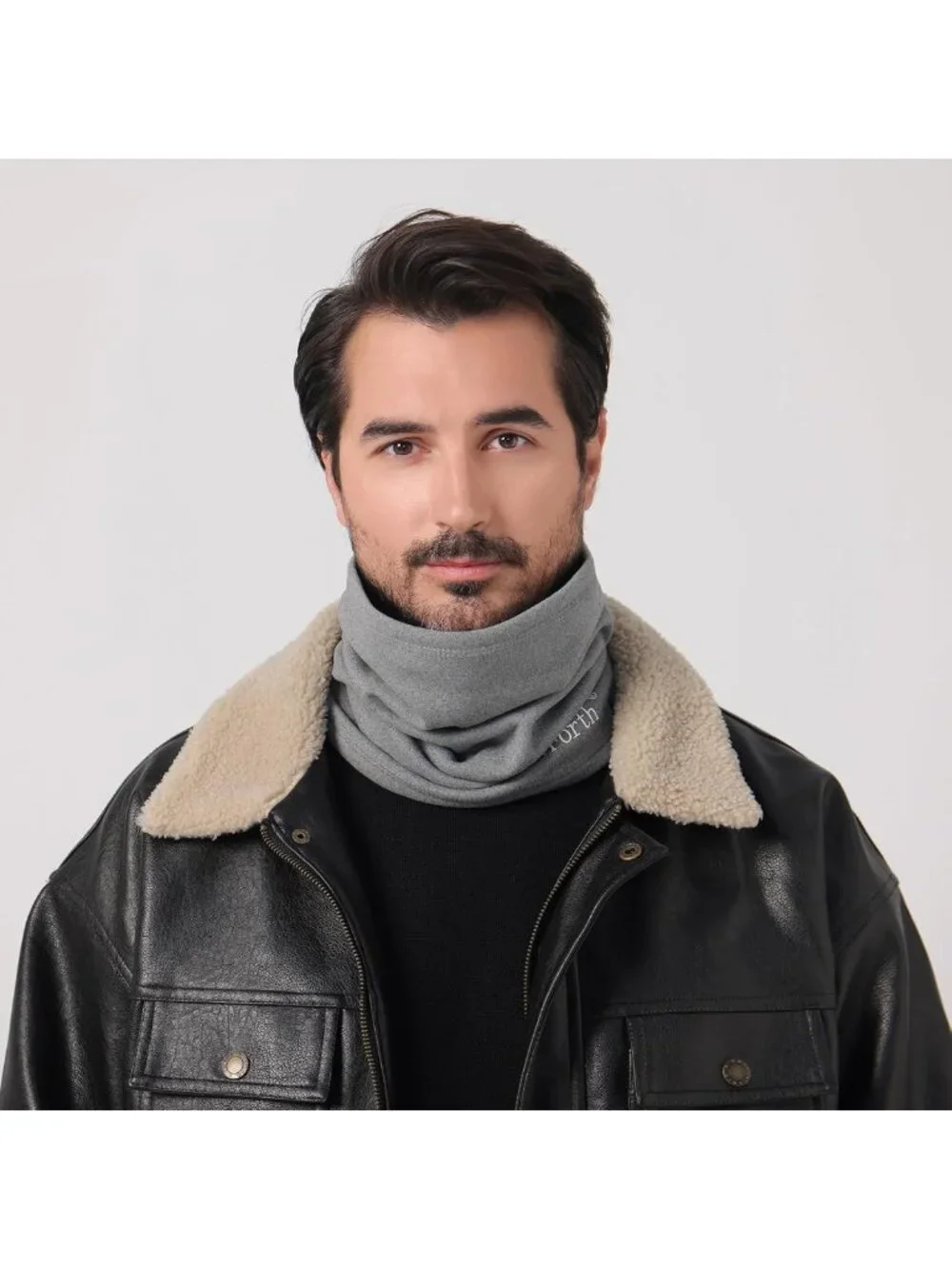 2-Pack Winter Neck Warmers for Men & Women - Thick Windproof Gaiter Face Scarves